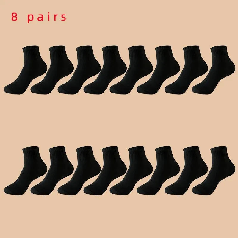 Unisex Mid-Crew Business Socks – 5 or 8 Pairs, Soft & Breathable - 3KDyn